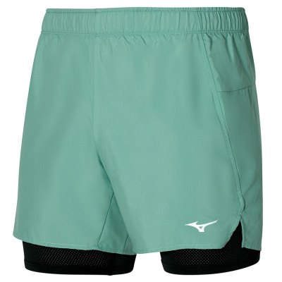 Pantalones Cortos Mizuno Core 5.5 2IN1 Hombre - Verdes Azules - Chile M871YZTGVE